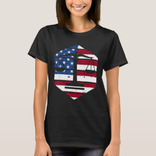 4th Of July Lawyer Attorney US Flag Scale Of Justi T-Shirt