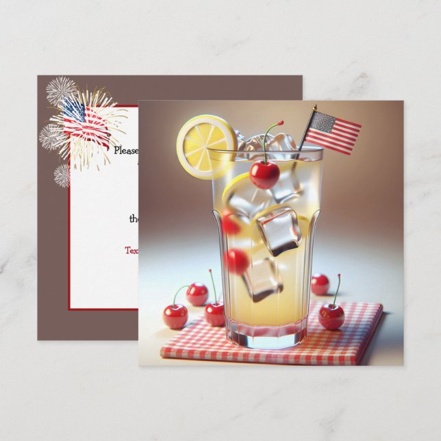 4th of July Lemonade Invitation (Front/Back)
