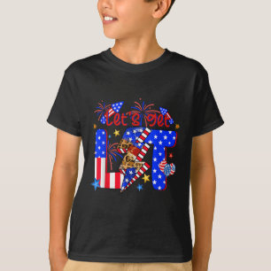 4th Of July Lets Get Lit Fireworks Funny Patriotic T-Shirt