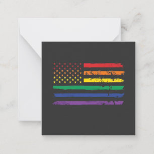 4th Of July LGBTQ Pride Flag American LGBT Card