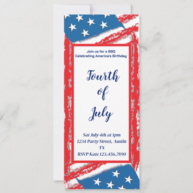 4th of July Light up the Sky Party Invitation (Front)