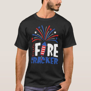 4th of July Little Firecracker Toddler Outfit Patr T-Shirt