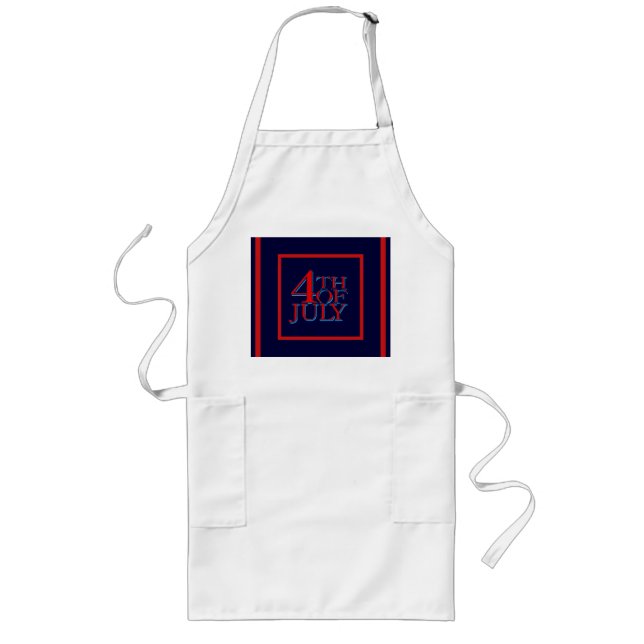 4th of July - Long Apron (Front)