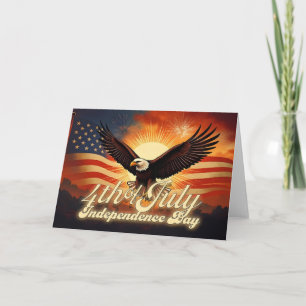4th of July – Majestic Eagle & Fireworks Tribute🦅 Card