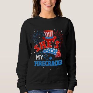 4th Of July Matching Couples Men Shes My Firecrack Sweatshirt