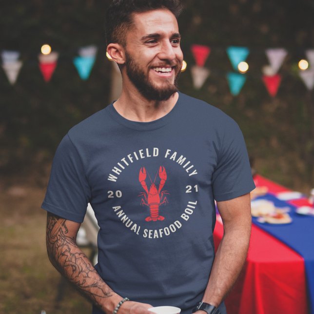 4th of July Matching Family Seafood Boil Custom T-Shirt (Family Summer Seafood Food Boil Party Custom T-Shirt)