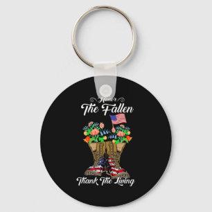 4th Of July Memorial Day Veteran Honor Keychain