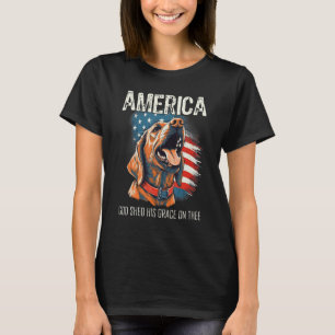 4th of July Men Women America God Shed His Grace o T-Shirt