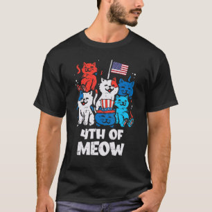 4th Of July Meow Cats Cute Pet Patriot Men Women K T-Shirt