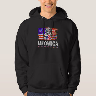 4th of July Meowica Kitty for Cat Lovers American  Hoodie