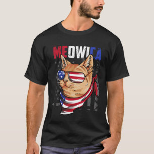 4th of July Meowica Patriotic For Cat T-Shirt