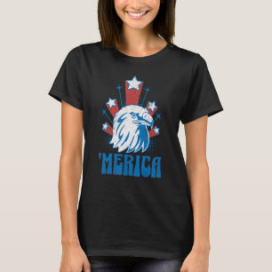 4th Of July Merica Bald Eagle USA Patriotic Americ T-Shirt