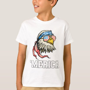 4th Of July Merica Usa Flag Ld Eagle Patriotic Vet T-Shirt