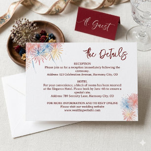 4th of July minimalist Details Enclosure Card