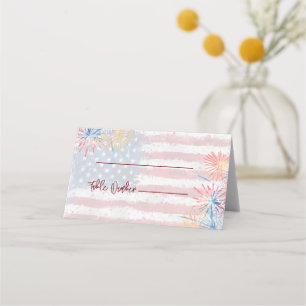 4th of July  Minimalist Wedding Place Cards
