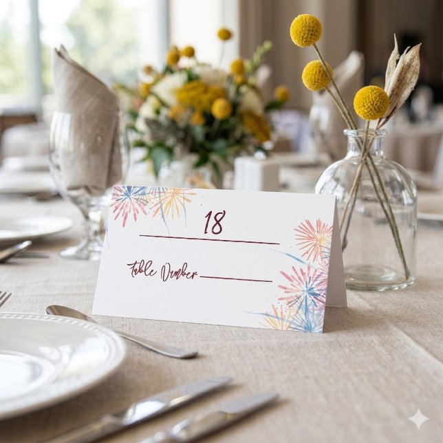 4th of July  Minimalist Wedding Place Cards (Creator Uploaded)