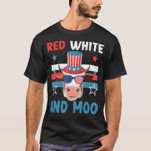 4th Of July Moorica Highland Cow Usa Patriotic Cow T-Shirt
