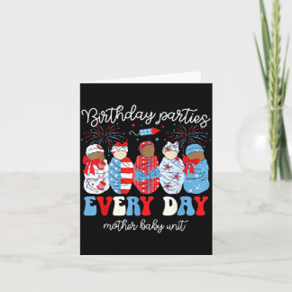 4th of July Mother Baby Unit American Flag Mother Card
