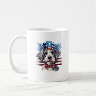 4th of July Mug   Patriotic Dog Mug
