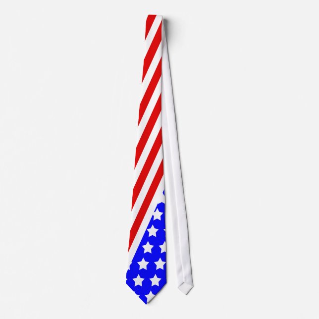 4th of July Necktie, American Flag Tie (Front)