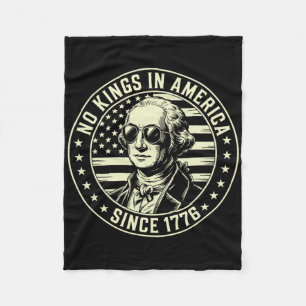 4th Of July No Kings In America George Washington  Fleece Blanket