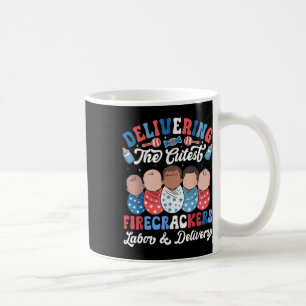 4th Of July Nurse Labour & Delivery Patriotic Coffee Mug