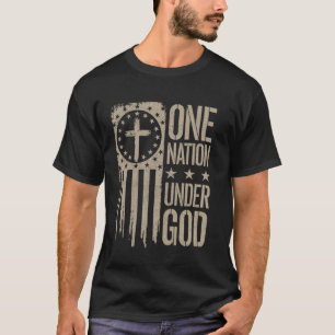4th Of July One Nation Under God Flag Patriotic Ch T-Shirt