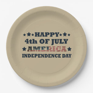 4th of july paper plate