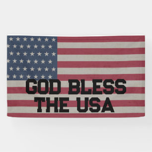 4TH OF JULY PARTY BANNER GOD BLESS THE USA