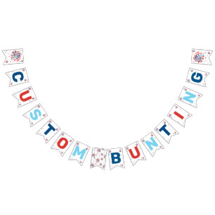 4th of July Party Decorations Birthday Custom Bunting Flags