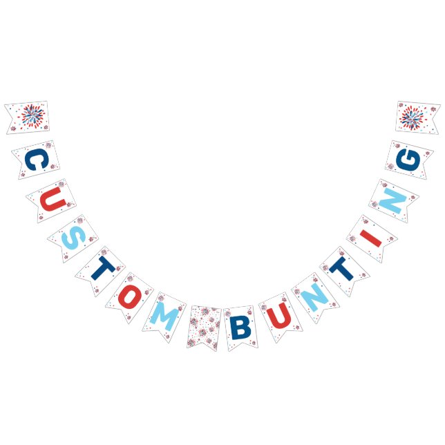 4th of July Party Decorations Birthday Custom Bunting Flags (All)
