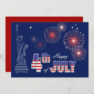 4th of July Party   Event Ptriotic Design Invitation