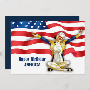 4th of July Party   Event Retro Pin-Up  Invitation