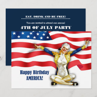4th of July Party | Event Retro Pin-Up Invitation