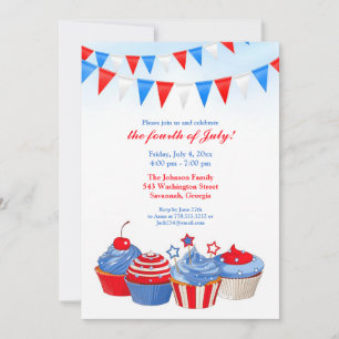 4th of July Party Food Invitation