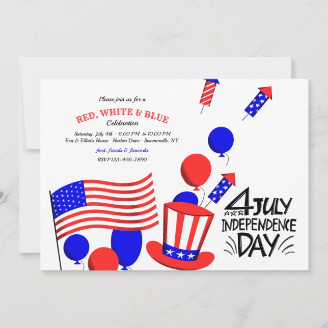 4th of July Party Invitation (Front)