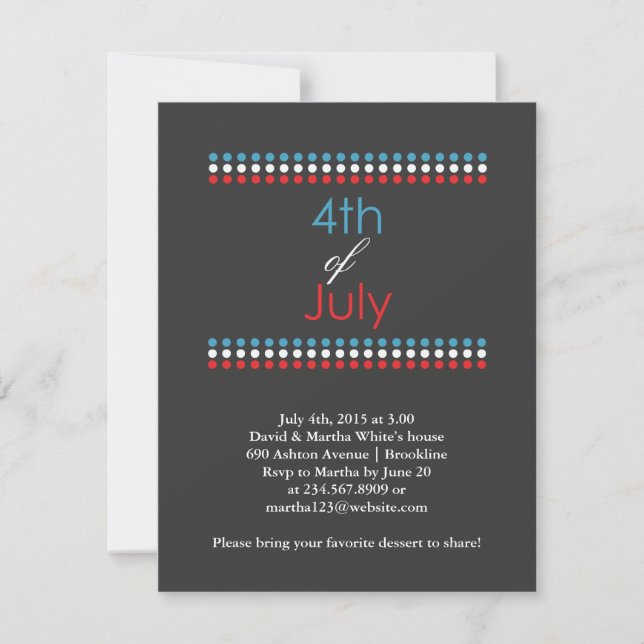 4th of July Party Invitation (Front)