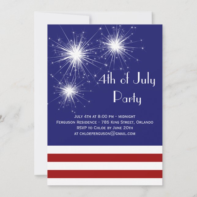 4th of July Party Invitation (Front)