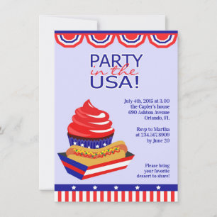 4th of July Party Invitation