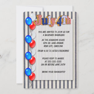 4th of July party invitation