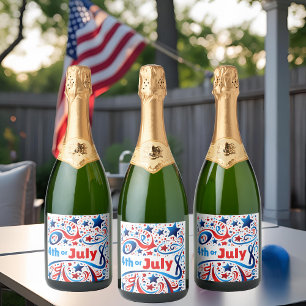 4th of July Party Labels USA Stars & Stripes