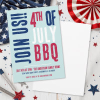 4th Of July Party Red White Blue