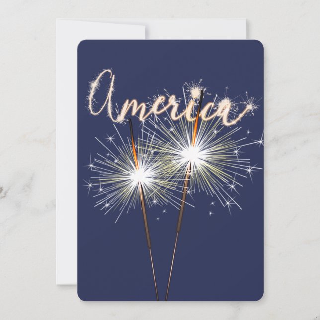 4th of July Party Sparkler Invitation (Front)