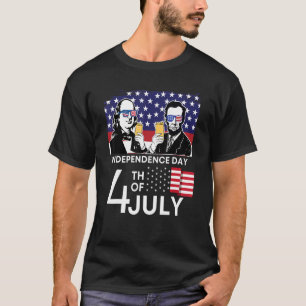 4th Of July Patrioctic Vintage American Flag   Bee T-Shirt