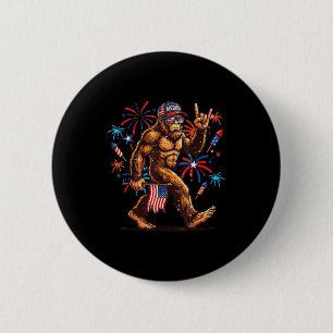4th of july patriotic american bigfoot sasquatch 2 inch round button
