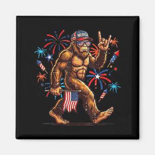 4th of july patriotic american bigfoot sasquatch magnet