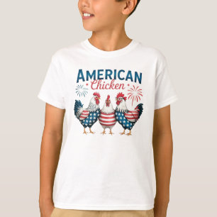 4th of July Patriotic American Chicken-62987 T-Shi T-Shirt