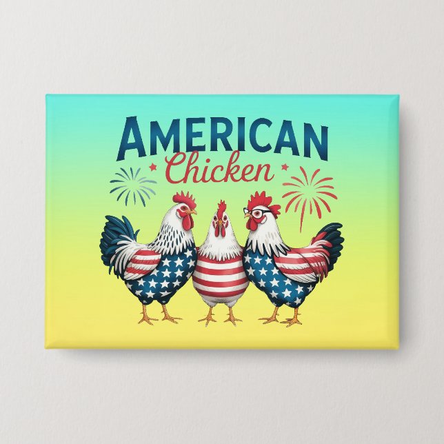 4th of July Patriotic American Chicken Design (Front)