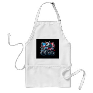4th of July Patriotic American Flag Eagle USA Red  Standard Apron