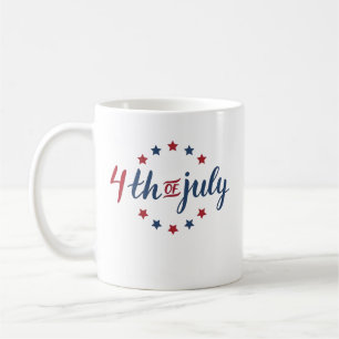 4th of July Patriotic American flag stars freedom  Coffee Mug
